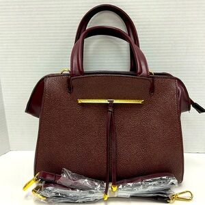 Adrienne Vittadini Burgundy Convertible Bag